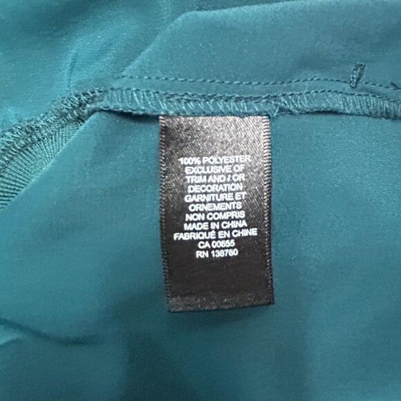 RW&CO Chic Teal Satin One-Piece Jumpsuit - X-Small XS - Picture 10 of 11